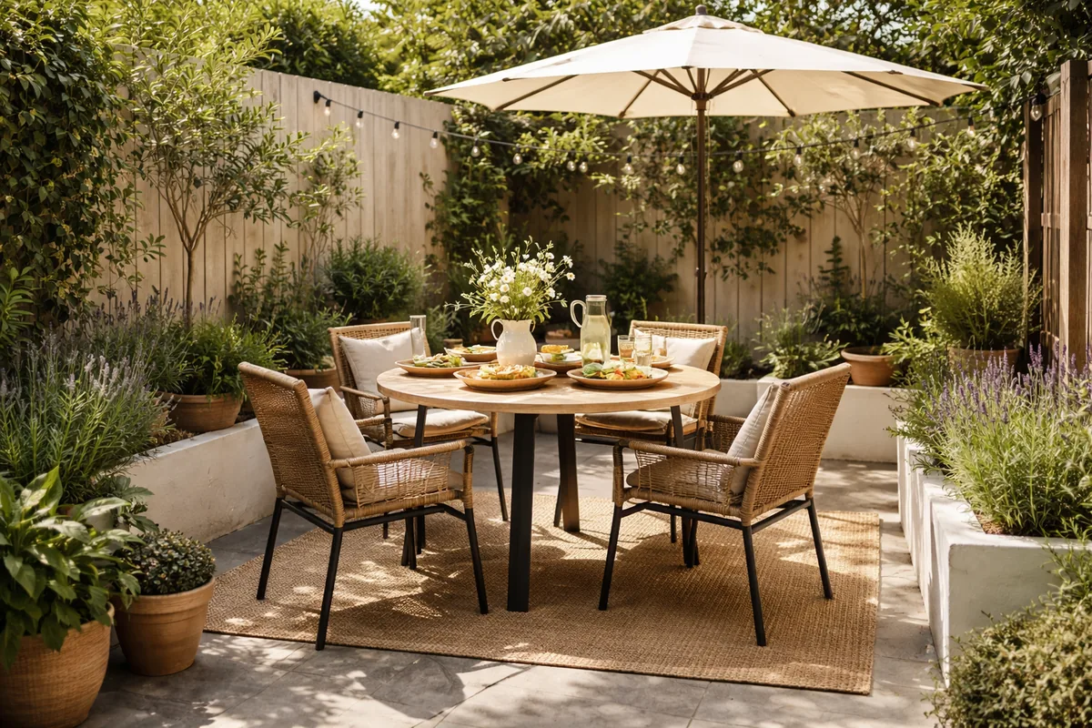 Comment aménager un coin repas dans un jardin de petite taille